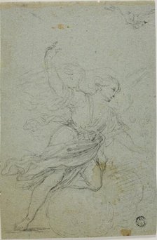 Angel Annunciate (recto); Samson and the Lion (verso), n.d. Creator: School of Guido Reni Italian, 1575-1642.