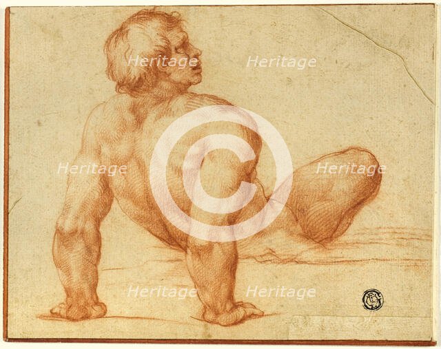 Seated Male Nude, n.d. Creator: Unknown.