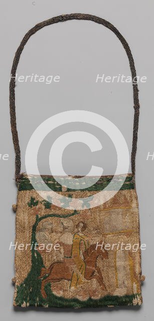 Purse with scenes from the story of Patient Griselda, French, 14th century. Creator: Unknown.