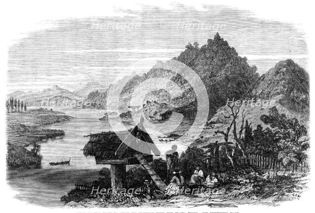 Sketches from New Zealand: scene on the Waikato, near its junction with the Waipa River, 1864. Creator: Unknown.