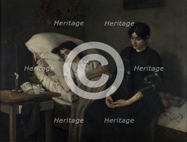 Death of an Orphan, 1884. Creator: Stanislaw Grocholski.