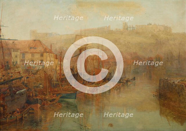 Whitby harbor in the morning. Creator: Hunt, Alfred William (1830-1896).