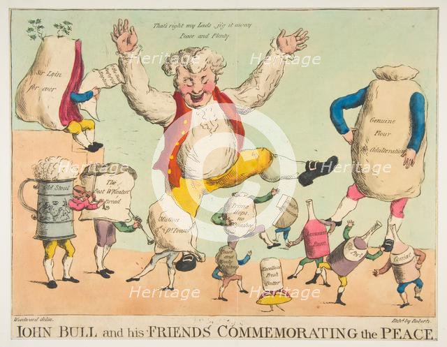 John Bull and His Friends Commemorating the Peace, ca. 1801. Creator: Piercy Roberts.