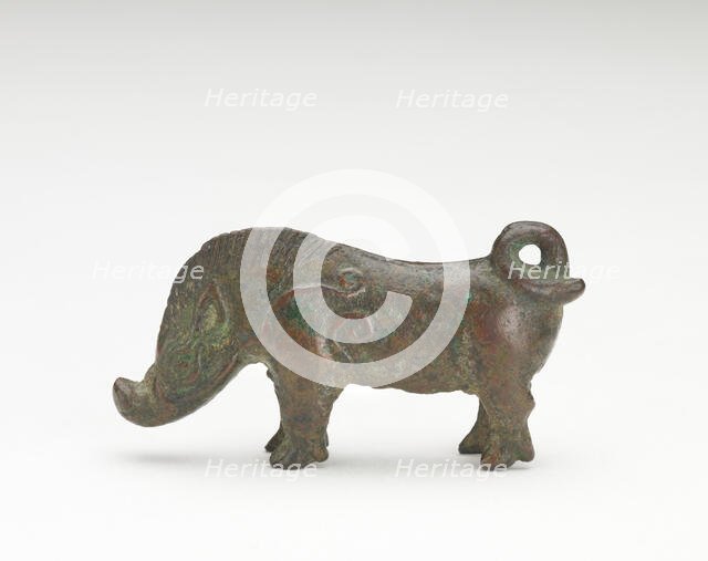 Ornament in the form of a boar, Han dynasty, 206 BCE-220 CE. Creator: Unknown.