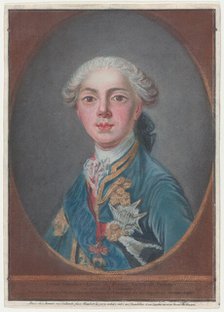 Louis-Stanislas-Xavier de France, Comte de Provence, 1771. Creator: Louis Marin Bonnet.