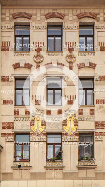 Jugendstil building, Minoritska 8, Brno, Czech Republic, 2016. Artist: Alan John Ainsworth.