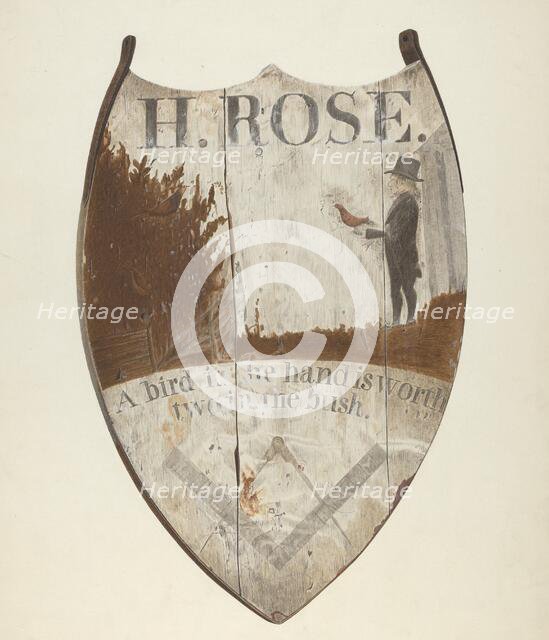 Tavern Sign, c. 1940. Creator: Alfred Parys.