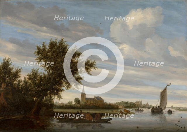 River View with Church and Ferry. Creator: Salomon Ruysdael.