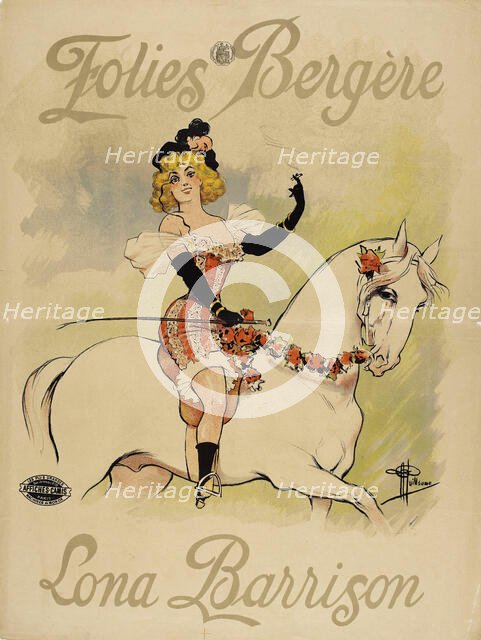 Folies Bergères. Lona Barrison, c. 1895. Creator: Guillaume, Albert (1873-1942).