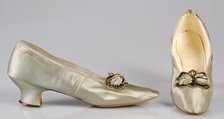 Evening slippers, French, 1885-95. Creator: Unknown.