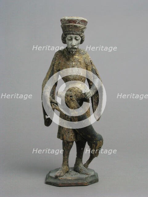 Saint Giles with Wounded Doe, German, 15th century. Creator: Unknown.