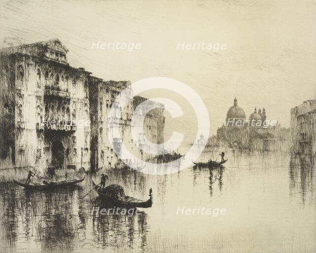 Gondolas, Venice, c.1928. Creator: Sydney Mackenzie Litten.