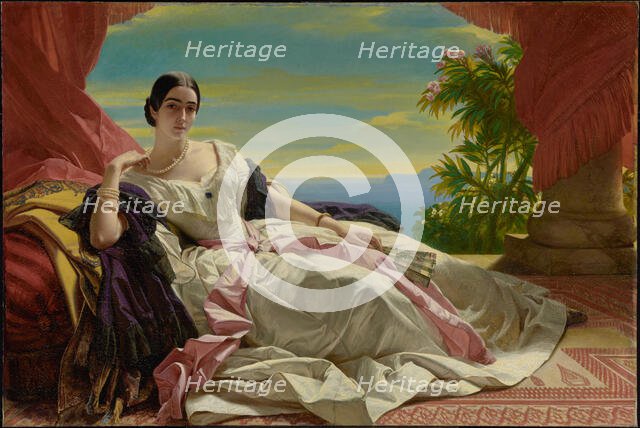 Portrait of Leonilla, Princess of Sayn-Wittgenstein-Sayn, 1843. Creator: Franz Xaver Winterhalter.
