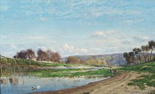 On the Seine, 1860. Creator: Emile Lambinet.