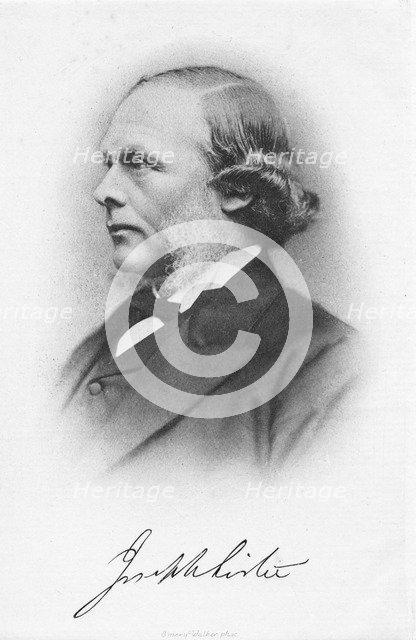 Joseph Lister, English surgeon and pioneer of antiseptic surgery, c1877. Artist: Unknown