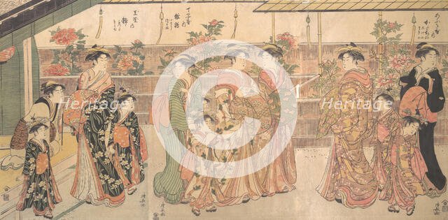 The Peony Show, ca. 1790. Creator: Torii Kiyonaga.