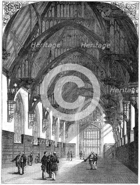 The New Middle Temple Library, 1861. Artist: Unknown