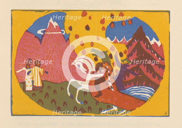 Mountains (Berge). From Klänge (Sounds) , 1913. Creator: Kandinsky, Wassily Vasilyevich (1866-1944).
