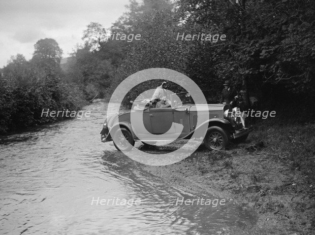 1930 Chrysler of P Richards-Brown competing in the JCC Lynton Trial, 1932. Artist: Bill Brunell.