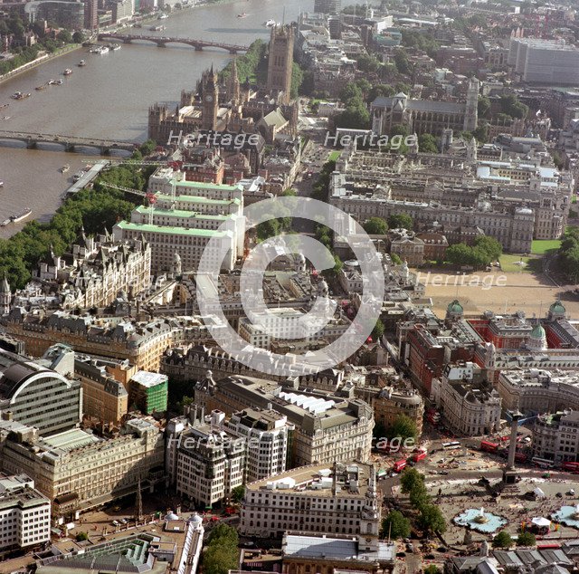 Aerial view of Westminster, London, 2002. Artist: EH/RCHME staff photographer