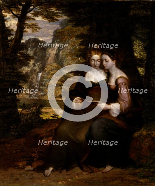 Hermia and Helena, before 1818. Creator: Washington Allston.