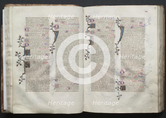 The Gotha Missal: Fol. 36v, Text, c. 1375. Creator: Master of the Boqueteaux (French); Workshop, and.