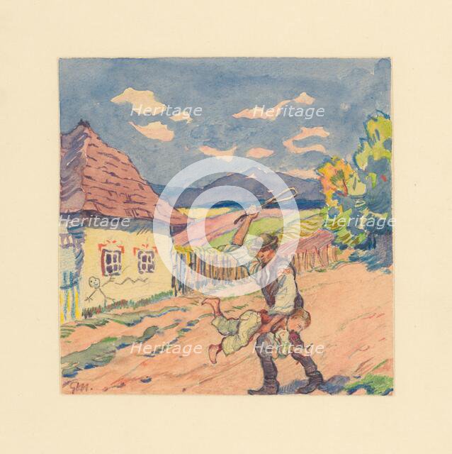 9.- Payment for painting a whitewashed cottage, 1932. Creator: Gustav Mally.