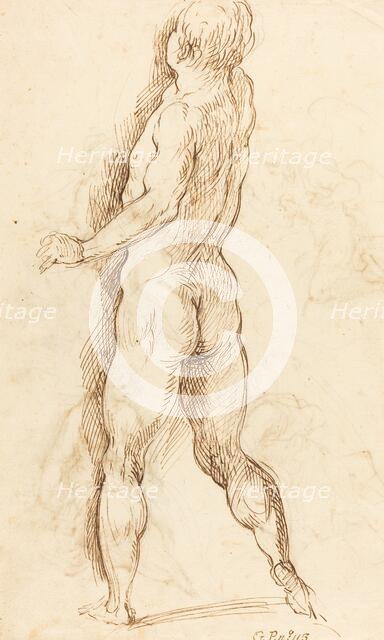 Nude Man Seen from Behind [verso]. Creator: Jacopo Palma.