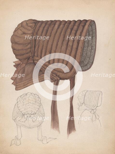 Quaker Bonnet, c. 1937. Creator: Rosalia Lane.