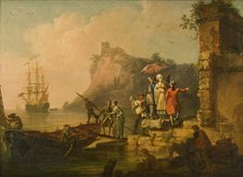 Company Embarking on a Launch, mid-late 18th century. Creator: Pierre-Jacques Volaire.