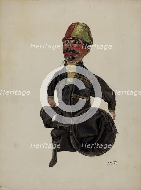 Policeman Hand Puppet, c. 1938. Creator: Florian Rokita.
