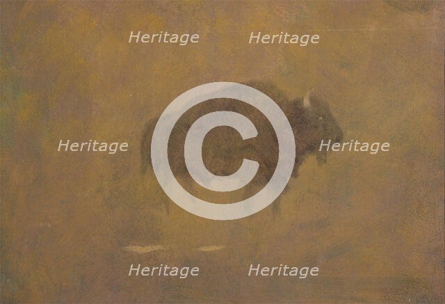 Buffalo in a Sandstorm, 19th century. Creator: Albert Bierstadt.