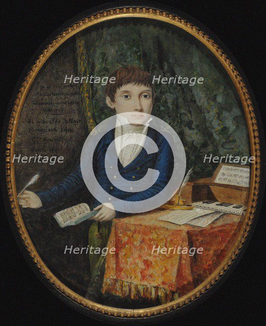 Portrait of the composer Gaetano Donizetti (1797-1848) as a youth, 1810s.