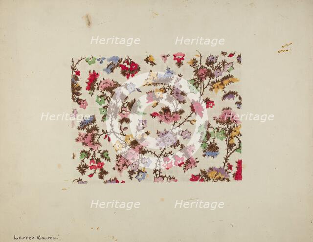 Flowered Challis Gown, c. 1940. Creator: Lester Kausch.