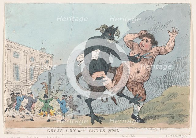 Great Cry and Little Wool, December 22, 1783., December 22, 1783. Creator: Thomas Rowlandson.