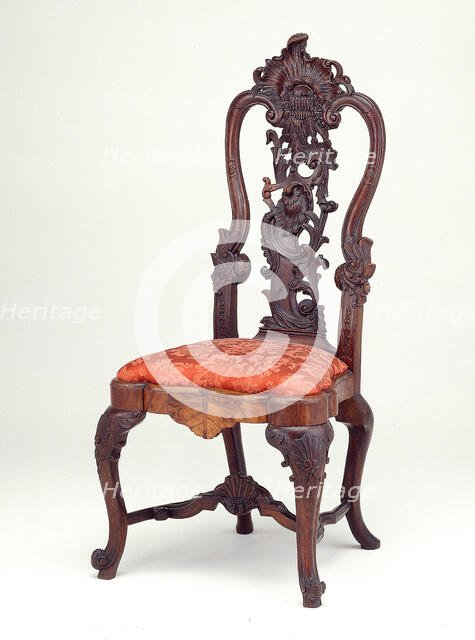 Side Chair, Portugal, c. 1745/55. Creator: Abraham Roentgen.