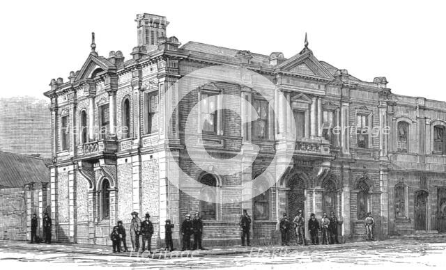 ''On the way to the Transvaal Gold Fields; The Bank of Africa, Johannesburg; as it is in 1890',1890. Creator: Unknown.