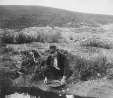 Miner panning gold, 1916. Creator: Unknown.