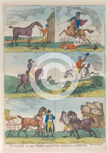 Six Classes of the Noble and Useful Animal a Horse, October 10, 1811., October 10, 1811. Creator: Thomas Rowlandson.