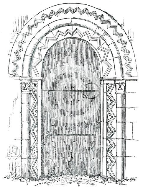 Door of Upton Church, Bucks., 1850. Creator: Unknown.