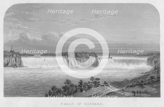 'Falls of Niagara', mid 19th century. Creator: Henry Adlard.