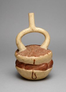 Vessel in Form of Stacked Bowls of Fruits, Vegetables, and Peanuts, A.D. 250/500. Creator: Unknown.