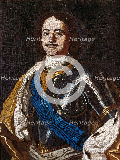Portrait of Emperor Peter I the Great (1672-1725), 1754. Artist: Lomonosov, Mikhail Vasilyevich (1711-1765)