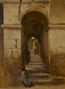 Ruelle à Rome, between 1859 and 1864. Creator: Jean Jacques Henner.