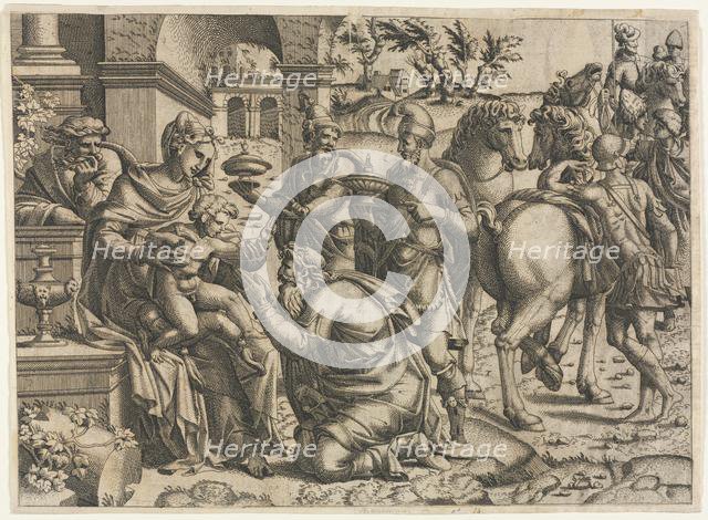 The Adoration of the Magi, c. 1545. Creator: Jean Mignon (French).