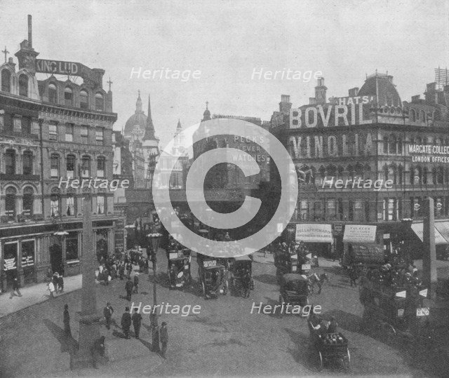 Ludgate Circus and Ludgate Hill, City of London, c1910 (1911). Artist: Photochrom Co Ltd of London.