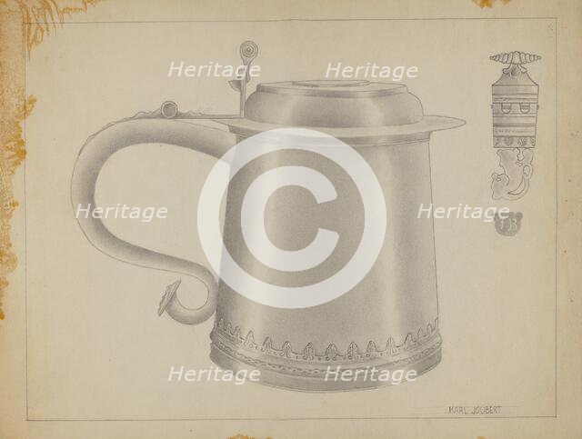 Silver Tankard, c. 1936. Creator: Karl Joubert.
