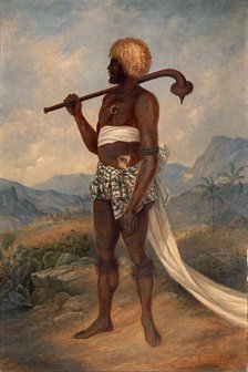 Fijian Man, ca. 1893. Creator: Antonio Zeno Shindler.