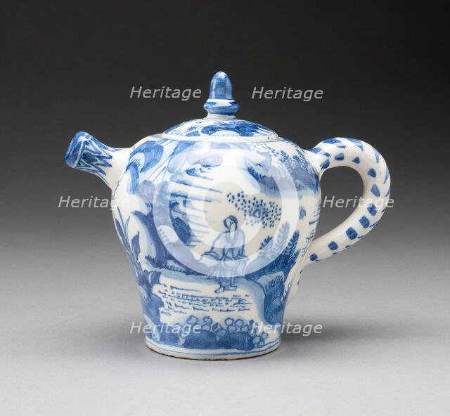 Wine Pot, , c. 1670-c. 1680. Creator: Delftware.