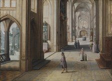 Interior of a Gothic Church Looking East, 1609. Creator: Hendrik van Steenwyck.